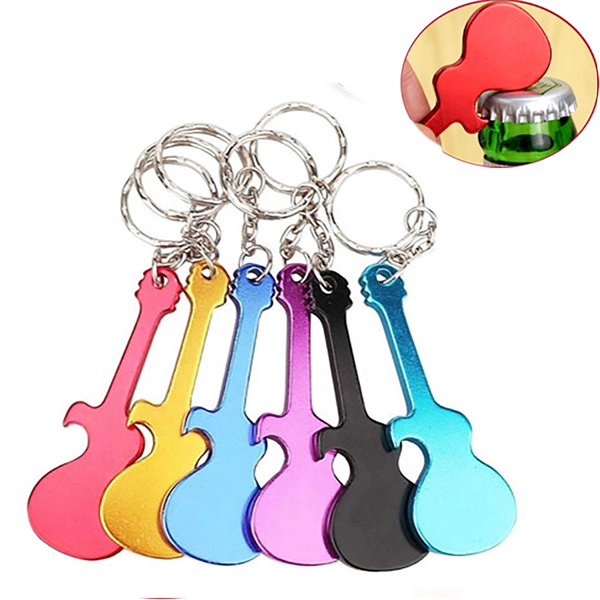 Guitar Shaped Bottle Opener with Key Holder - Guitar Shaped Bottle Opener with Key Holder - Image 0 of 2