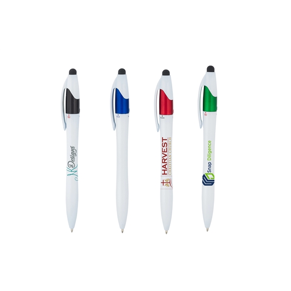 Group Multicolored Pens Row Stock Photo 1295038444
