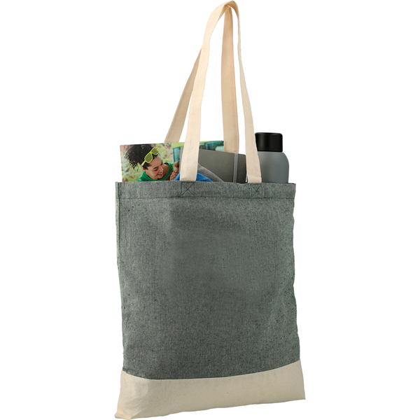 Split Recycled 5oz Cotton Twill Convention Tote - Split Recycled 5oz Cotton Twill Convention Tote - Image 4 of 17