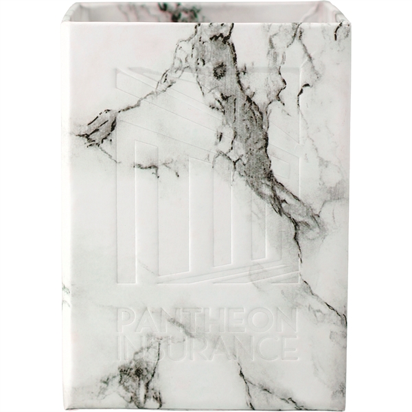 4 Piece Faux Marble Desktop Set - 4 Piece Faux Marble Desktop Set - Image 3 of 4