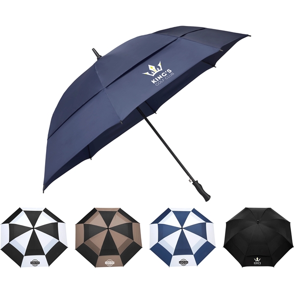 62" totes® Auto Open Vented Golf Umbrella Plum Grove