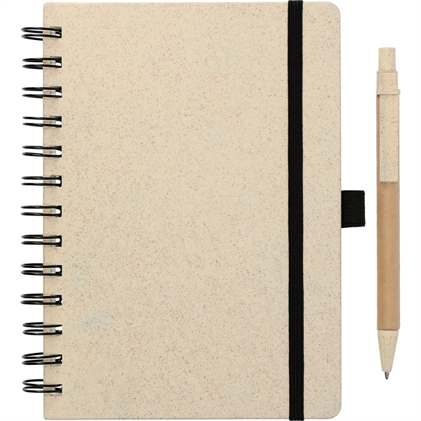 5" x 7" FSC® Mix Wheat Straw Notebook with Pen - 5" x 7" FSC® Mix Wheat Straw Notebook with Pen - Image 4 of 26