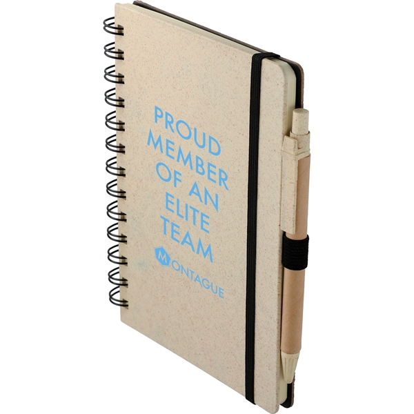 5" x 7" FSC® Mix Wheat Straw Notebook with Pen - 5" x 7" FSC® Mix Wheat Straw Notebook with Pen - Image 5 of 26