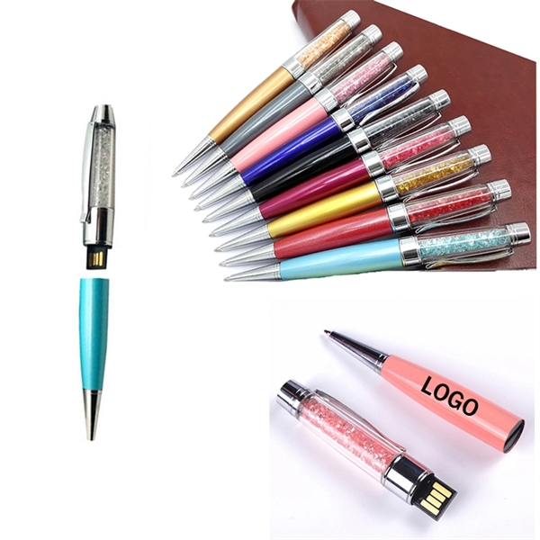 Stylish Crystal Ballpoint USB Pen Flash Drive - Stylish Crystal Ballpoint USB Pen Flash Drive - Image 0 of 0