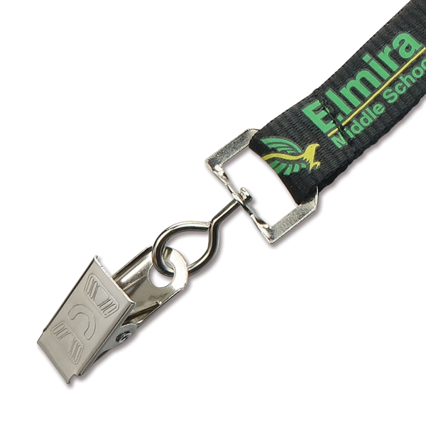 3/8" Custom Silkscreen Lanyards, Flat Ribbed Polyester - 3/8" Custom Silkscreen Lanyards, Flat Ribbed Polyester - Image 11 of 12