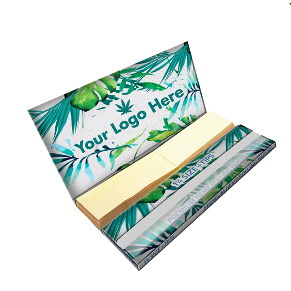 1 1/4 Custom Hemp Rolling Papers with Tips - 1 1/4 Custom Hemp Rolling Papers with Tips - Image 7 of 7