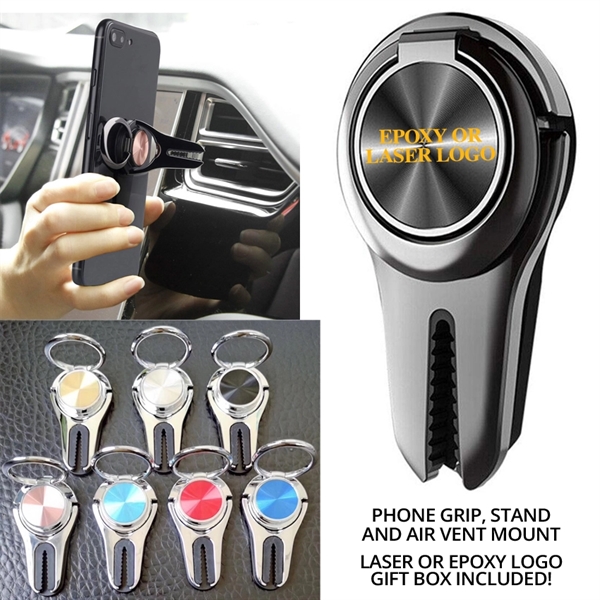 Sprinters 3 In 1 Phone Stand, Grip & Car Air Vent Mount - Sprinters 3 In 1 Phone Stand, Grip & Car Air Vent Mount - Image 0 of 3