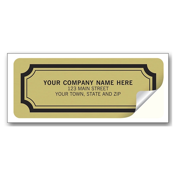 Advertising Labels - Embossed Gold Foil Paper