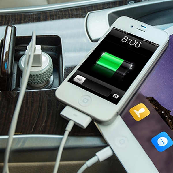 Tire Dual USB Car Charger - Tire Dual USB Car Charger - Image 2 of 2