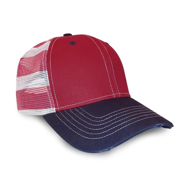 Patriotic Flag Mesh Printed Trucker Hat