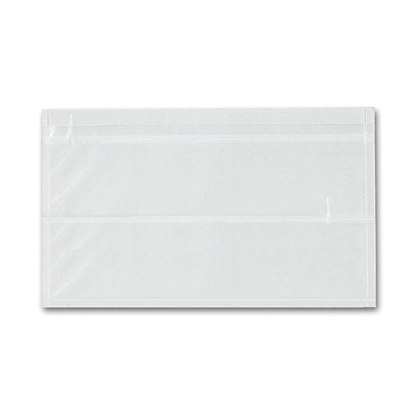 Plastic File Pockets, Adhesive Transparent, 9 1/2" X 5 1/4"