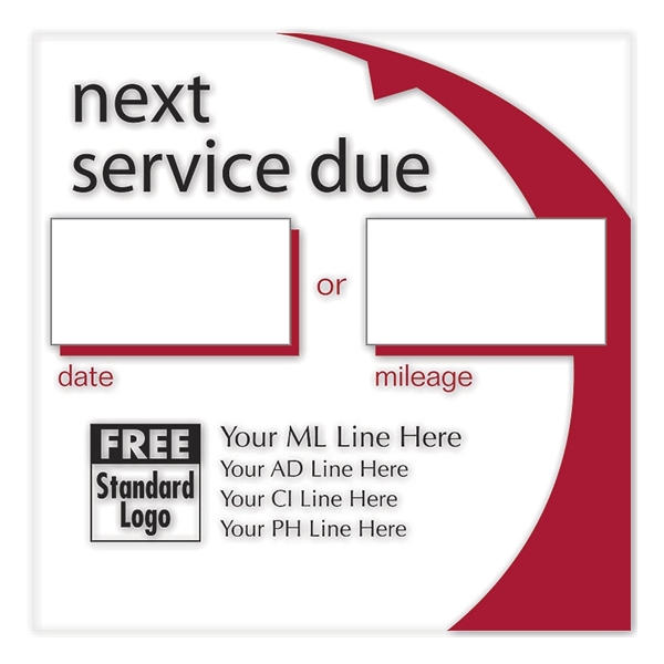 Label, Static Cling Service, 2.5x2.5 - Label, Static Cling Service, 2.5x2.5 - Image 0 of 1
