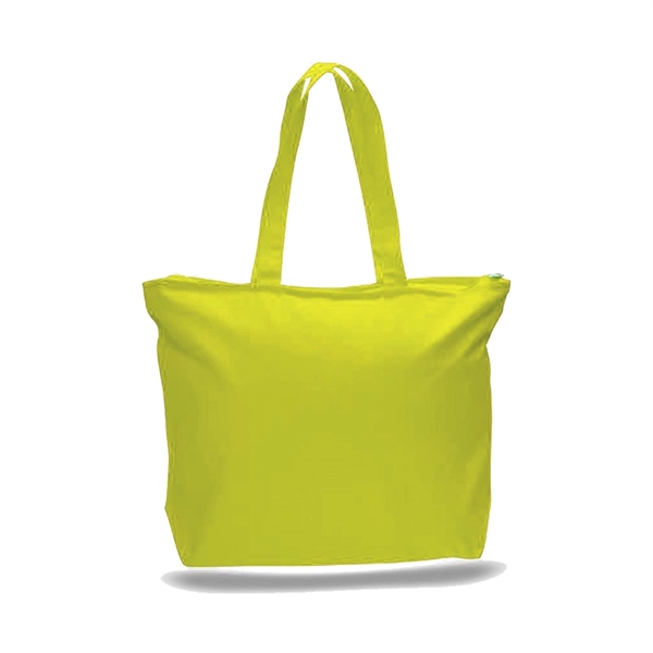 12 oz. Zipper Cotton Canvas Tote Bag (20" x 15") - 12 oz. Zipper Cotton Canvas Tote Bag (20" x 15") - Image 12 of 12