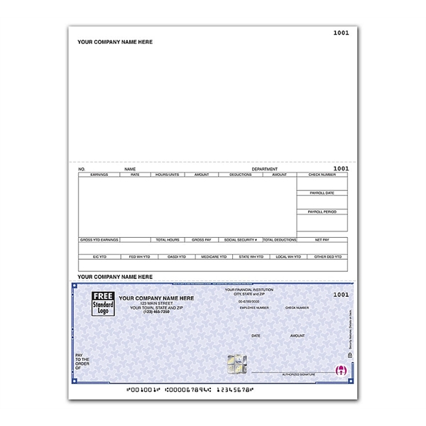 High Security Laser Bottom Payroll Check - High Security Laser Bottom Payroll Check - Image 0 of 0