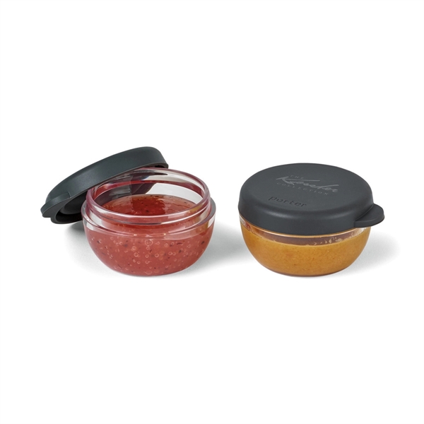 Porter Black Lid Dressing Containers