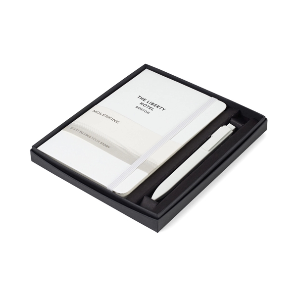 Custom Moleskine® Medium Notebook and GO Pen Gift Set
