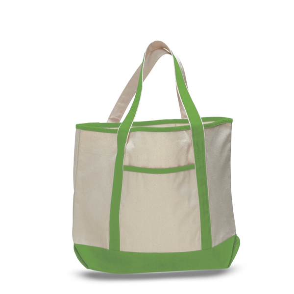 Large Custom Cotton Canvas Tote Bags w/ Interior Pocket 12oz - Large Custom Cotton Canvas Tote Bags w/ Interior Pocket 12oz - Image 6 of 7