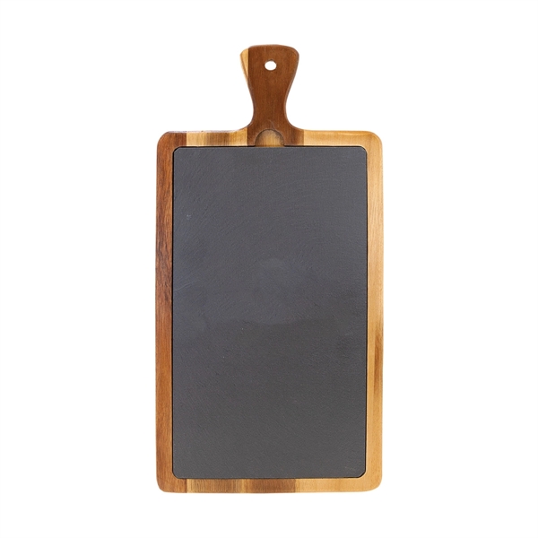 16" x 7 3/4" Acacia Wood/Slate Cutting Board - 16" x 7 3/4" Acacia Wood/Slate Cutting Board - Image 1 of 1
