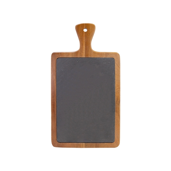 13 1/4" x 7" Acacia Wood/Slate Cutting Board - 13 1/4" x 7" Acacia Wood/Slate Cutting Board - Image 1 of 1