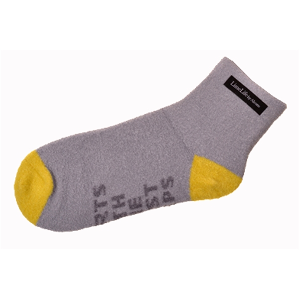 Custom Knit Plush Fuzzy Quarter Crew Socks - Custom Knit Plush Fuzzy Quarter Crew Socks - Image 1 of 3