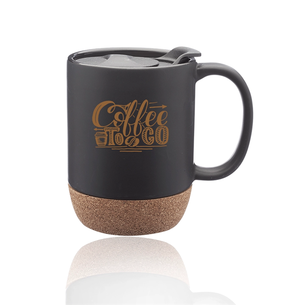 13 oz. Barista Ceramic Mug with Cork Bottom - 13 oz. Barista Ceramic Mug with Cork Bottom - Image 1 of 13