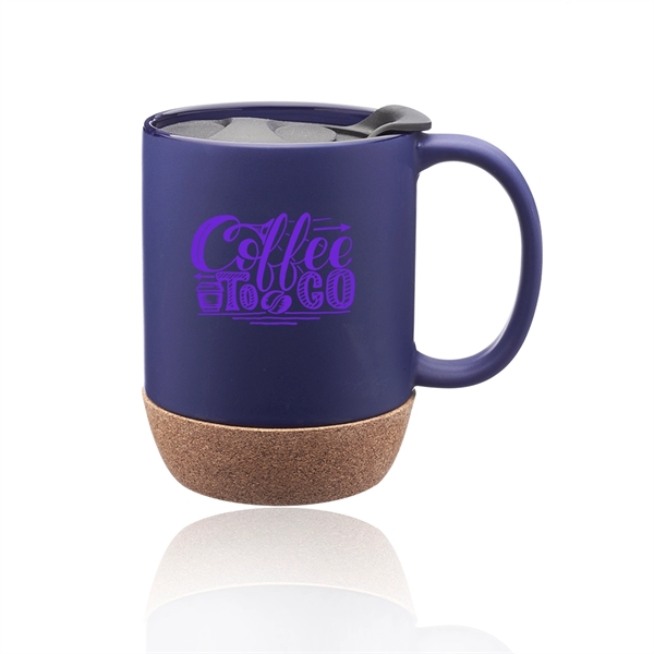 13 oz. Barista Ceramic Mug with Cork Bottom - 13 oz. Barista Ceramic Mug with Cork Bottom - Image 5 of 13