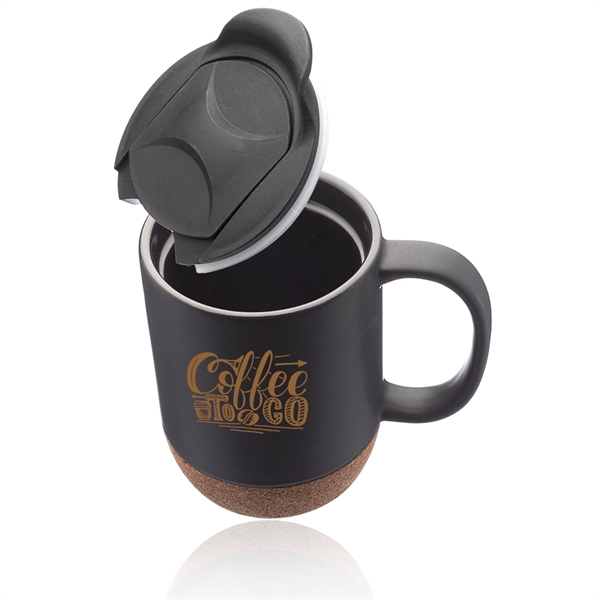 13 oz. Barista Ceramic Mug with Cork Bottom - 13 oz. Barista Ceramic Mug with Cork Bottom - Image 2 of 13