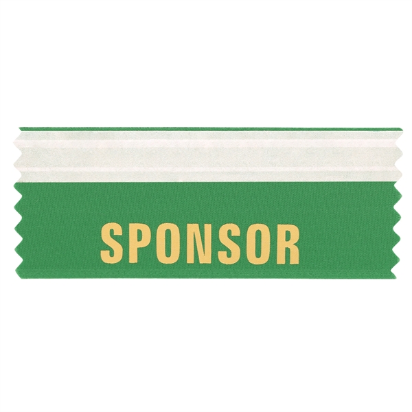 Sponsor 4"L x 1.625"W Badge Ribbons - Sponsor 4"L x 1.625"W Badge Ribbons - Image 3 of 3