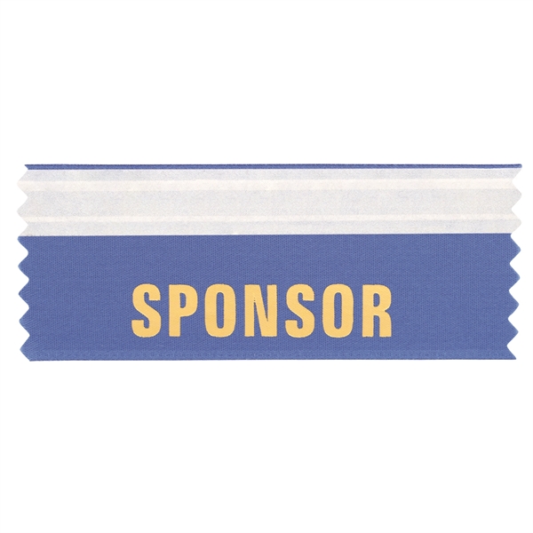 Sponsor 4"L x 1.625"W Badge Ribbons - Sponsor 4"L x 1.625"W Badge Ribbons - Image 2 of 3