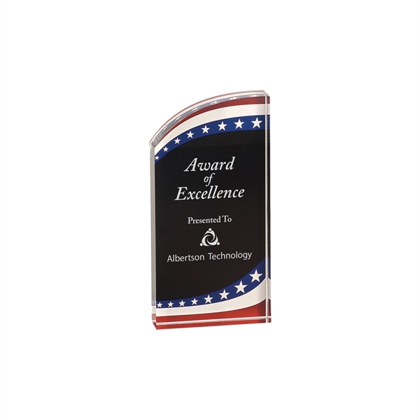 3 1/2" x 7" Marble Rounded Acrylic Award - 3 1/2" x 7" Marble Rounded Acrylic Award - Image 2 of 7