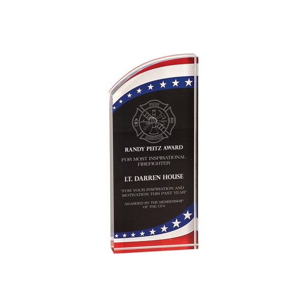 3 1/2" x 8" Marble Rounded Acrylic Award - 3 1/2" x 8" Marble Rounded Acrylic Award - Image 2 of 7