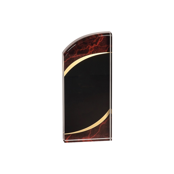 3 1/2" x 8" Marble Rounded Acrylic Award - 3 1/2" x 8" Marble Rounded Acrylic Award - Image 5 of 7