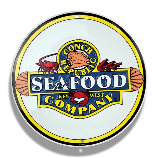 18" Embossed Aluminum Circle Sign - 18" Embossed Aluminum Circle Sign - Image 1 of 1