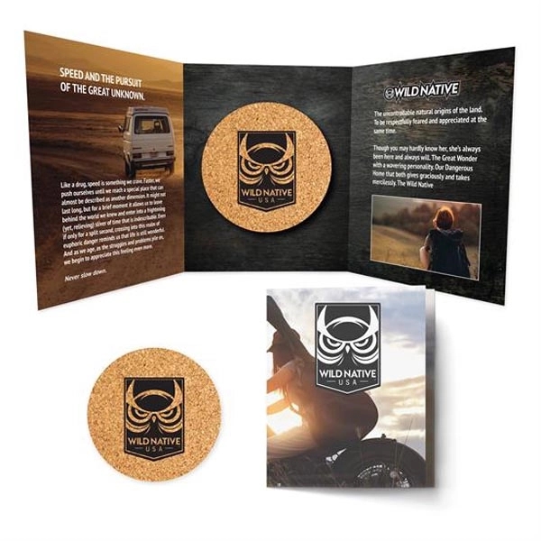 Custom Tek Booklet 2 with Cork Coaster