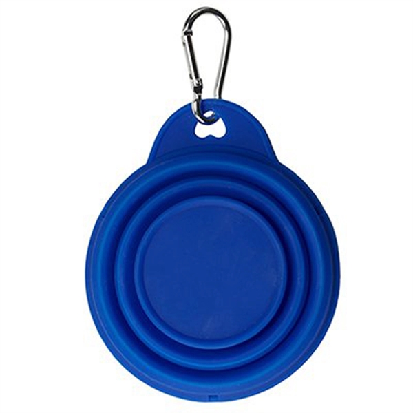 Silicone Pet Collapsible Dog Bowl With Carabiner - Silicone Pet Collapsible Dog Bowl With Carabiner - Image 3 of 5