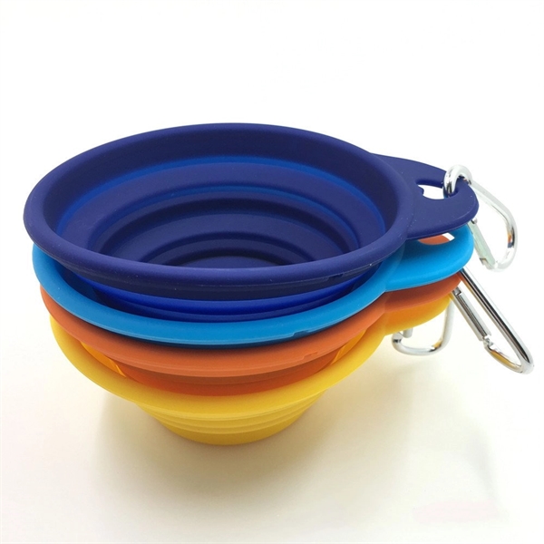 Silicone Pet Collapsible Dog Bowl With Carabiner - Silicone Pet Collapsible Dog Bowl With Carabiner - Image 5 of 5