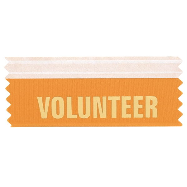 Volunteer 4"L x 1.625"W Badge Ribbons - Volunteer 4"L x 1.625"W Badge Ribbons - Image 1 of 3