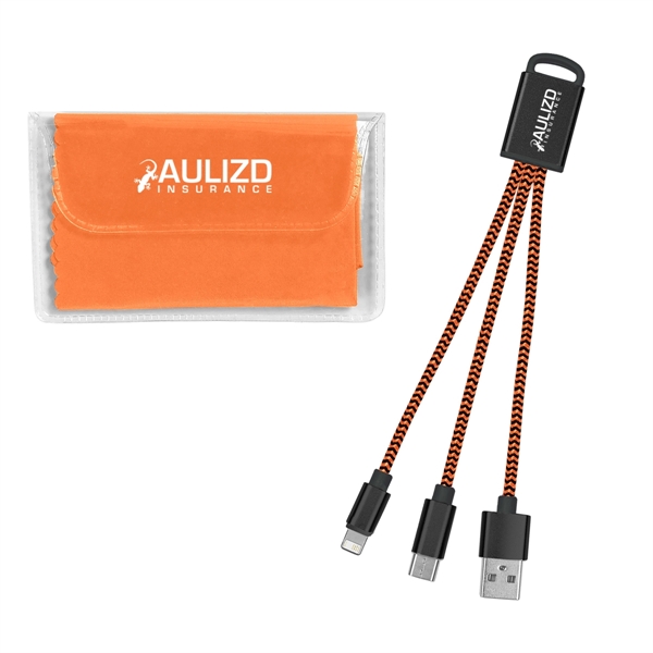 Custom Braided Charging Buddy & Micro Fiber Cloth Set