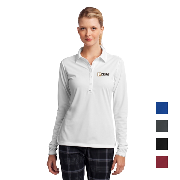 Nike Women's Long Sleeve Dri-FIT Stretch Tech Polo - Nike Women's Long Sleeve Dri-FIT Stretch Tech Polo - Image 0 of 4