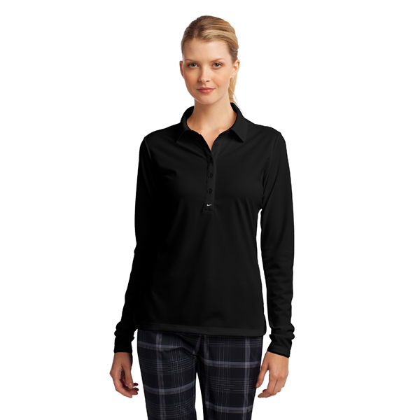 Nike Women's Long Sleeve Dri-FIT Stretch Tech Polo - Nike Women's Long Sleeve Dri-FIT Stretch Tech Polo - Image 2 of 4