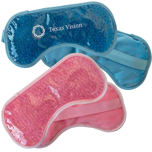 Plush Eye Mask Gel Bead Hot/Cold Pack Plum Grove