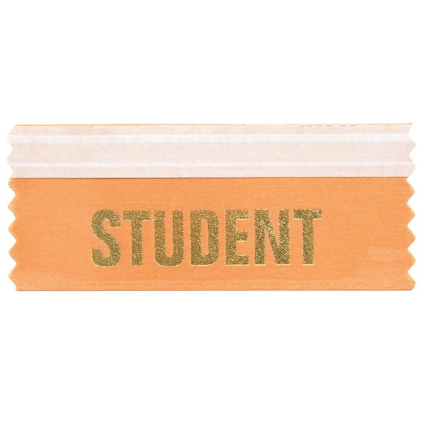 Student 4"L x 1.625"W Badge Ribbons - Student 4"L x 1.625"W Badge Ribbons - Image 1 of 1