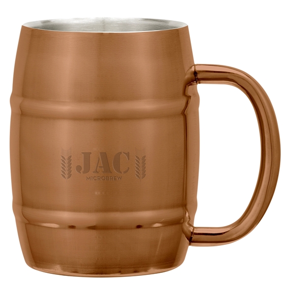 14 Oz. Moscow Mule Barrel Mug - 14 Oz. Moscow Mule Barrel Mug - Image 2 of 8