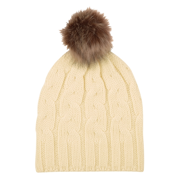 Cameron Cable Knit Pom Beanie - Cameron Cable Knit Pom Beanie - Image 5 of 9