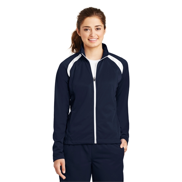 Sport-Tek Women's Tricot Track Jacket. - Sport-Tek Women's Tricot Track Jacket. - Image 21 of 24