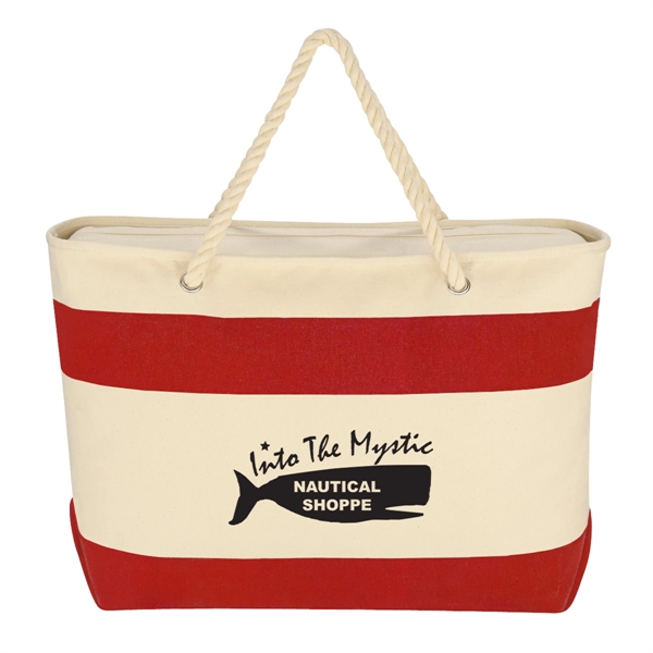 Large Cruising Tote Bag With Rope Handles - Large Cruising Tote Bag With Rope Handles - Image 11 of 16