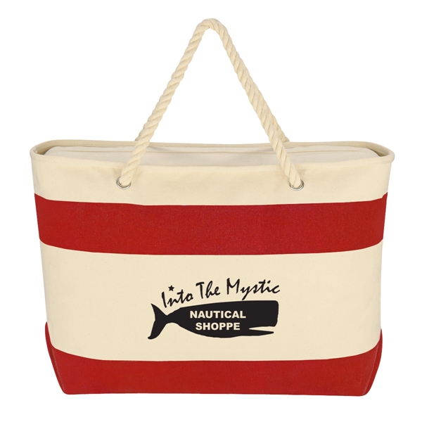 Large Cruising Tote Bag With Rope Handles - Large Cruising Tote Bag With Rope Handles - Image 10 of 16