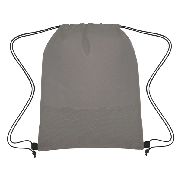 Wave Design Non-Woven Drawstring Bag - Wave Design Non-Woven Drawstring Bag - Image 13 of 24