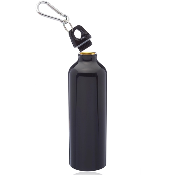 24 Oz. Aluminum Water Bottle w/ Carabiner & Twist Cap - 24 Oz. Aluminum Water Bottle w/ Carabiner & Twist Cap - Image 7 of 8