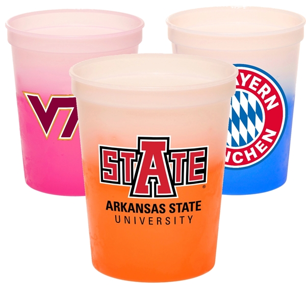16 oz. Two-Tone Color Changing Stadium Cups - 16 oz. Two-Tone Color Changing Stadium Cups - Image 0 of 5